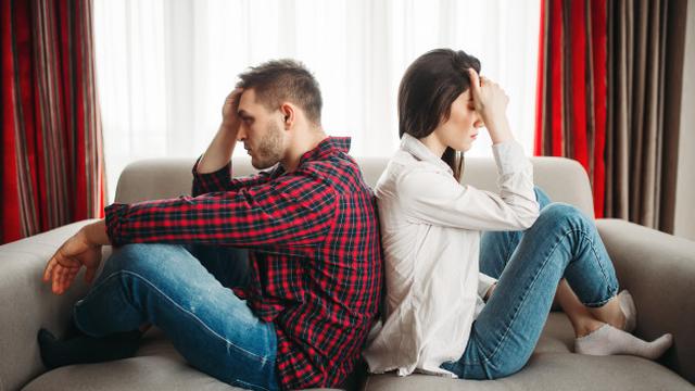 Ilustrasi pasangan bertengkar