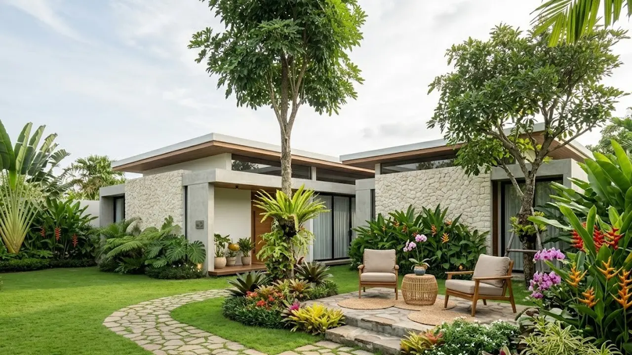 desain rumah sederhana dengan halaman luas impian orang Indonesia