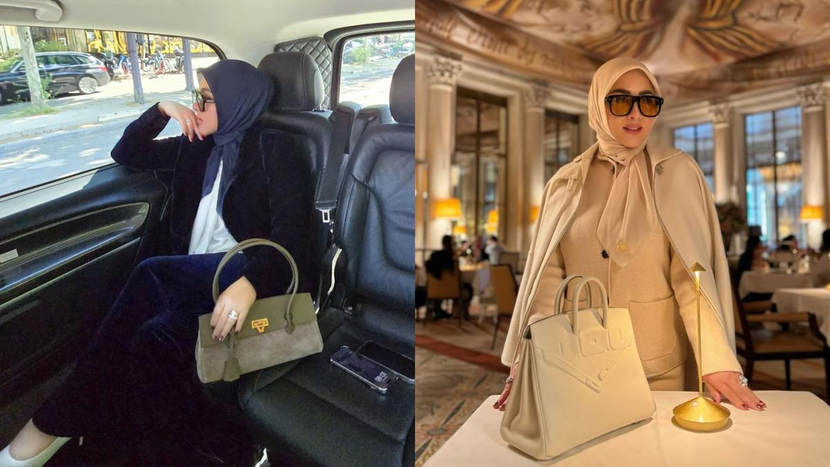 Bukan Cuma Hermes, Syahrini Tenteng Tas Lokal Seharga Rp4 Jutaan Saat Liburan ke Paris