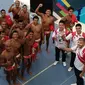 Tim polo air putra Indonesia mengalahkan Malaysia pada laga pertama SEA Games 2017, Selasa (15/8/2017). (KOI)