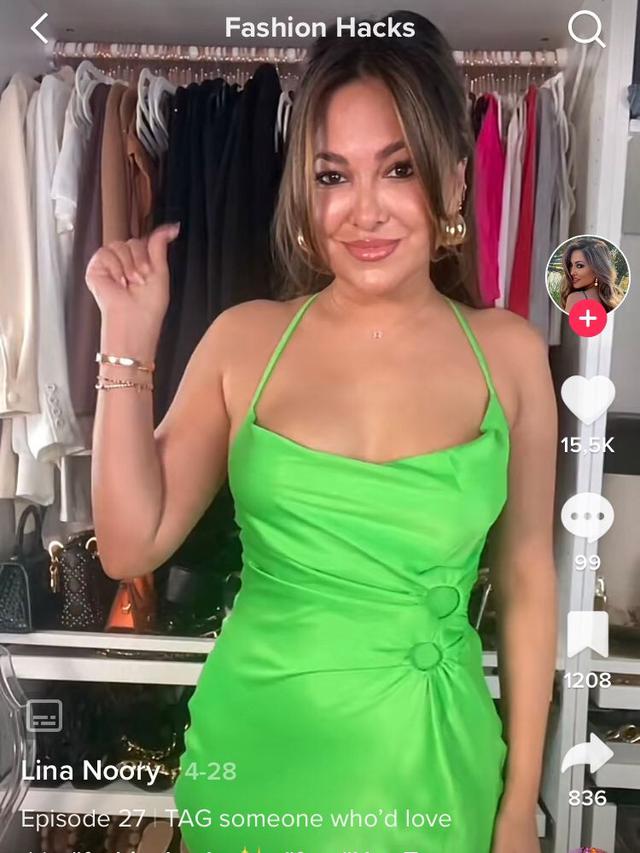 Fashion hacks ala Lina Noory. Tangkapan layar (tiktok.com/lina.noory)