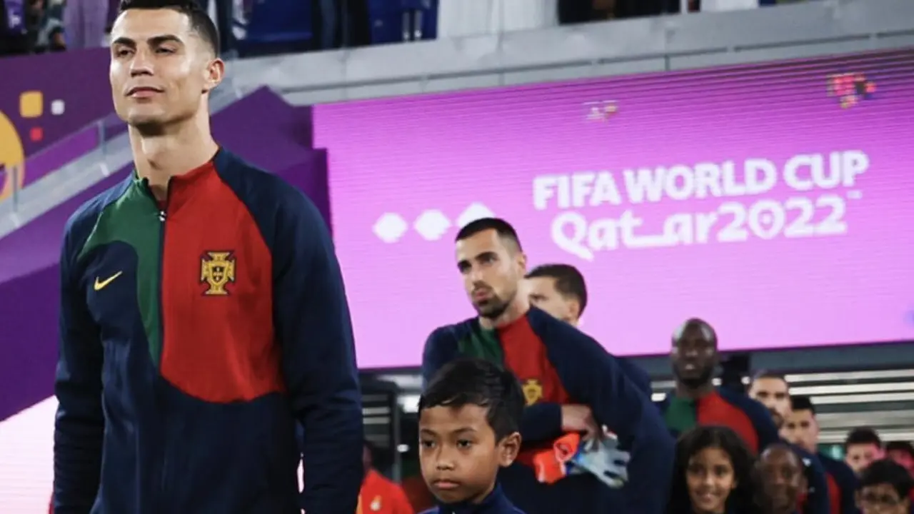 Player escort dari Indonesia datang bersama Cristiano Ronaldo (Foto: Screenshot Instagram @indonesiaindoha)