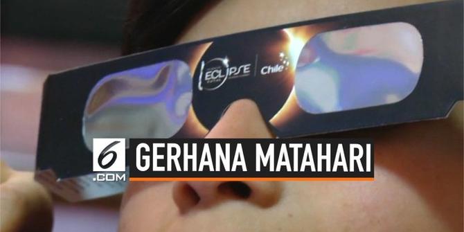 VIDEO: Antusiasme Wisatawan Saksikan Gerhana Matahari Total Chili