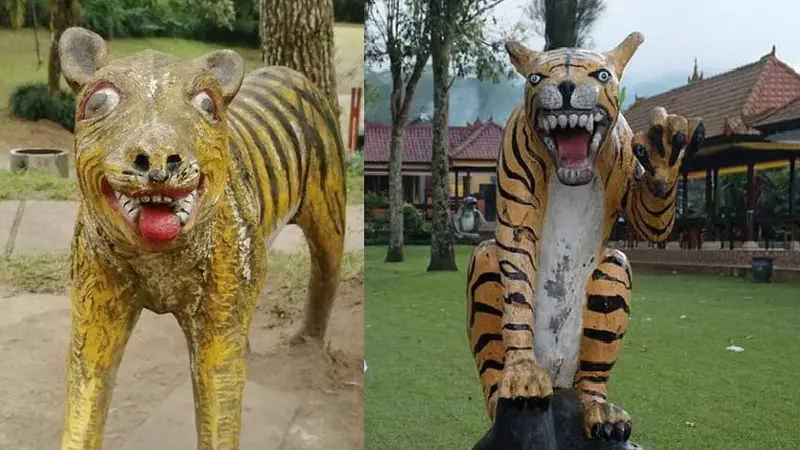 patung macan kocak