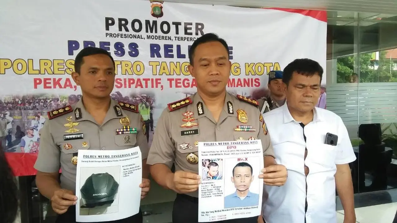 Sketsa Penembak Italia Chandra di Karawaci, Tangerang