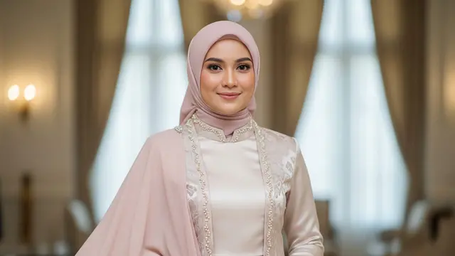 Model Gamis Satin Layer Brokat untuk Lebaran 2026