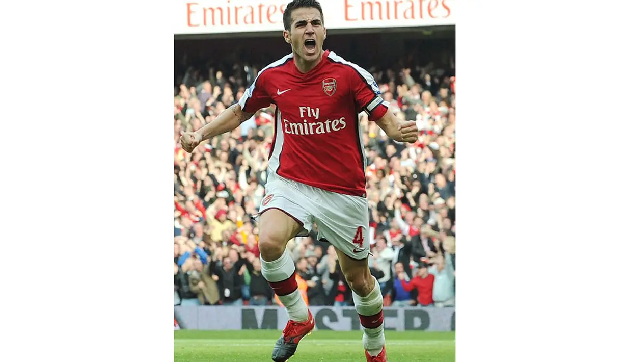 Sebelum berlaga di Barcelona, Cesc Fabregas pernah mengenyam ketatnya atmosfer Liga Primer Inggris bersama Arsenal pada 2003 hingga 2011 lalu, (13/6/2014). (AFP PHOTO/Carl de Souza)