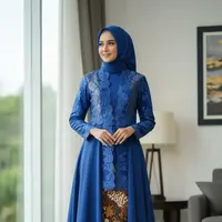 Model Gamis Batik Brokat Warna Bold (Gemini AI)