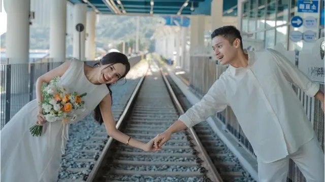 Foto prewedding Beby Tsabina bak drama Korea. [@go.plus]