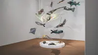 Sebuah pameran seni kontemporer dihadirkan dari limbah pukat ikat di Museum MACAN (dok. Kedubes Australia)