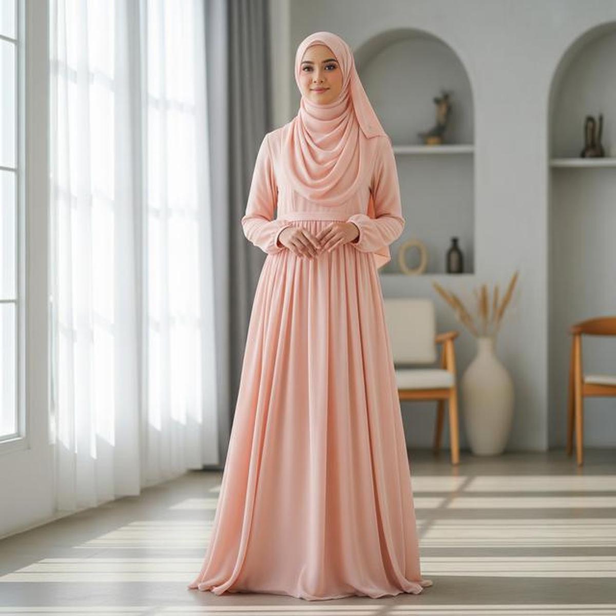 Baju Peach Cocok dengan Jilbab Warna Apa? Ini 6 Inspirasi Gaya yang Elegan
