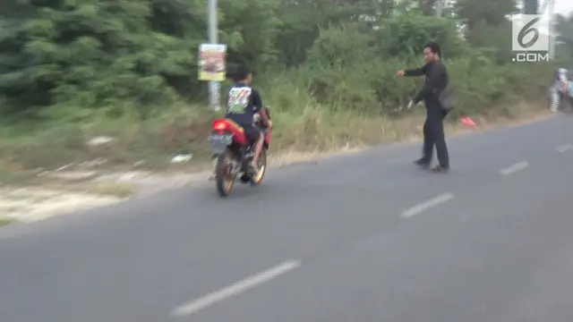 VIDEO: Gerebek Balap Liar, Puluhan ABG Ditangkap