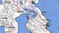 Gempa Magnitudo 4,1 menggetarkan wilayah Luwu Timur Sulsel, Selasa pagi (3/9/2024). (Liputan6.com/ Dok BMKG)