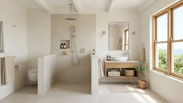 Desain Shower Dinding Rendah