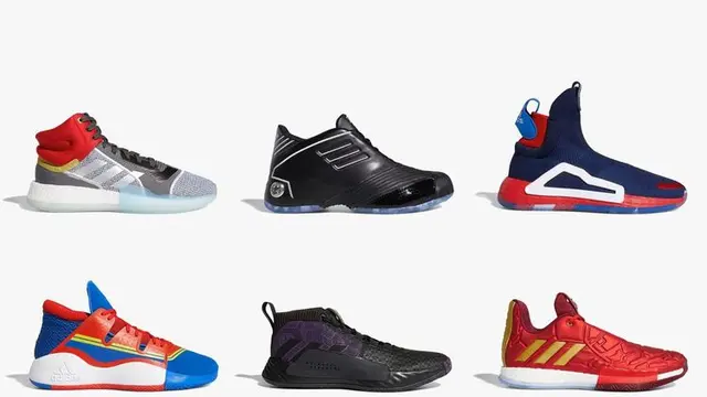 Kumpulan Superhero Marvel dalam Koleksi Sepatu Basket Adidas
