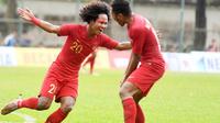 Penyerang Timnas Indonesia U-18, Bagus Kahfi, mendapatkan kesempatan berlatih bersama tim senior. (dok. PSSI)