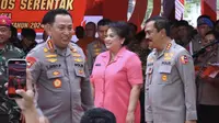 Kapolri Jenderal Listyo Sigit Prabowo di Acara Hari Bhayangkara ke-78. (Liputan6.com/Nanda Perdana Putra)