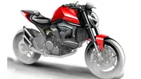 Sketsa motor baru Ducati. (Cycleworld)