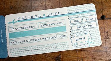 Undangan Unik Pernikahan Dengan Bentuk Tiket Pesawat