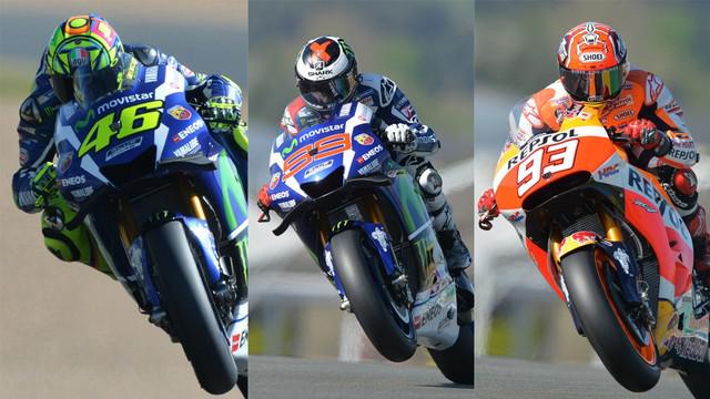 MotoGP Le Mans akan hadir pada Minggu, (8/5/2016). Beberapa pebalap kini saling berebut posisi yang terdepan. Tak terkecuali Marc Marquez, Valentino Rossi dan Jorge Lorenzo.