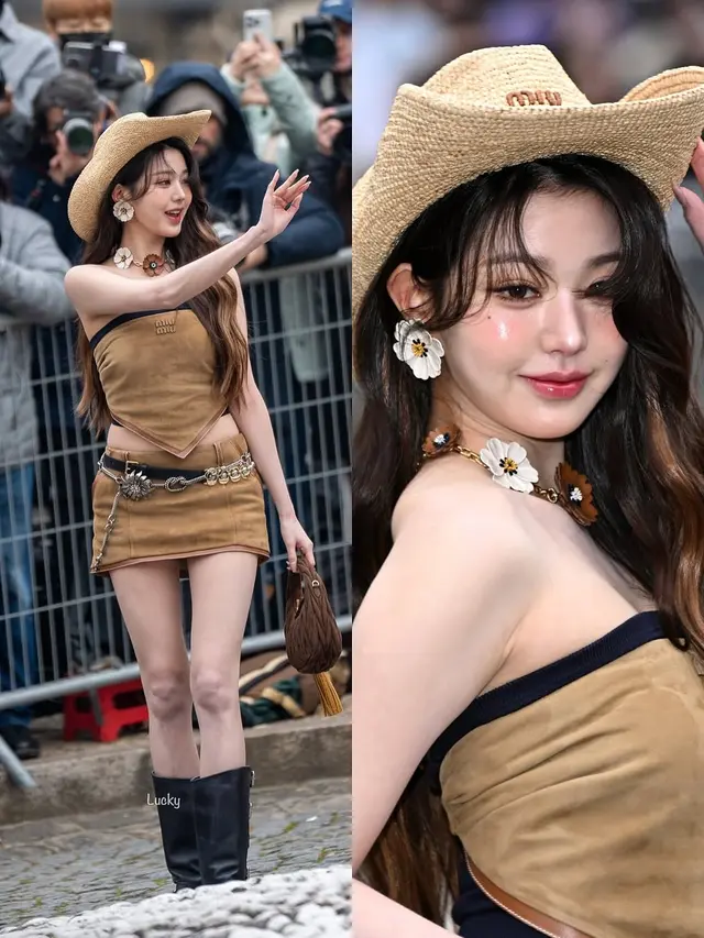 Potret Cantik Wonyoung IVE di Miu Miu Fashion Show (credit: instagram/sobrikorea)