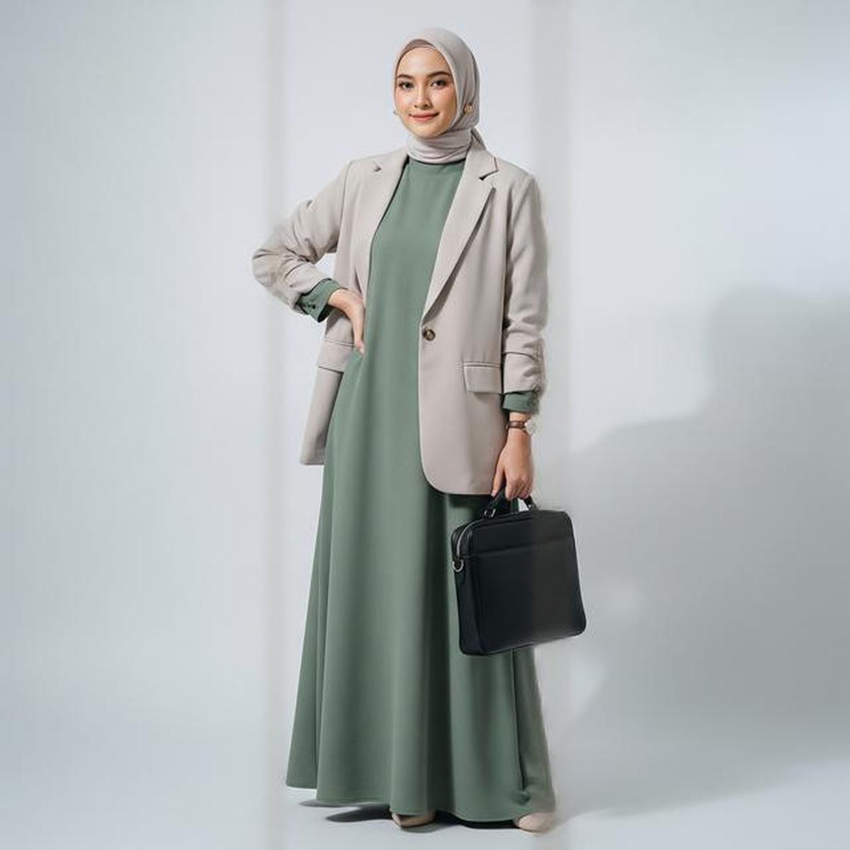 8 Model Gamis Blazer Modern untuk Pekerja Kantor dengan Mobilitas Tinggi, Cocok untuk Wanita Karier