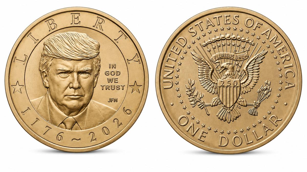 Wajah Donald Trump resmi diabadikan di koin $1 peringatan 250 tahun Amerika Serikat (AS). (Dok usmint.gov)