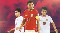 Timnas Indonesia - Rafael Struick, Asnawi Mangkualam, Pratama Arhan (Bola.com/Adreanus Titus)