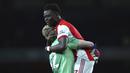 Bukayo Saka. Sayap kanan Inggris berusia 20 tahun yang kini memasuki musim ke-4 bersama Arsenal ini dipromosikan dari tim U-21 ke tim utama The Gunners pada awal musim 2018/2019. Di musim 2021/2022 ini ia telah mencetak 8 gol dan 5 assist dalam 25 laga di Liga Inggris. (AP/Ian Walton)