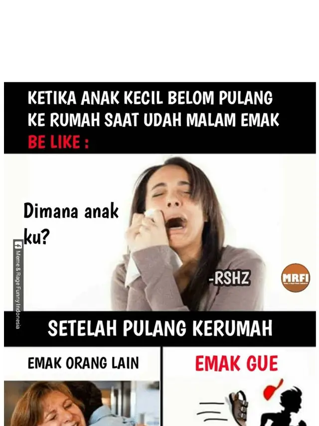 Meme Lucu Anak Vs Emak Ini Benar Adanya, Bikin Tersenyum