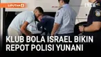 Polisi Yunani menggelar operasi keamanan besar-besaran di sekitar Stadion Toumba, Thessaloniki, Rabu (24/9).