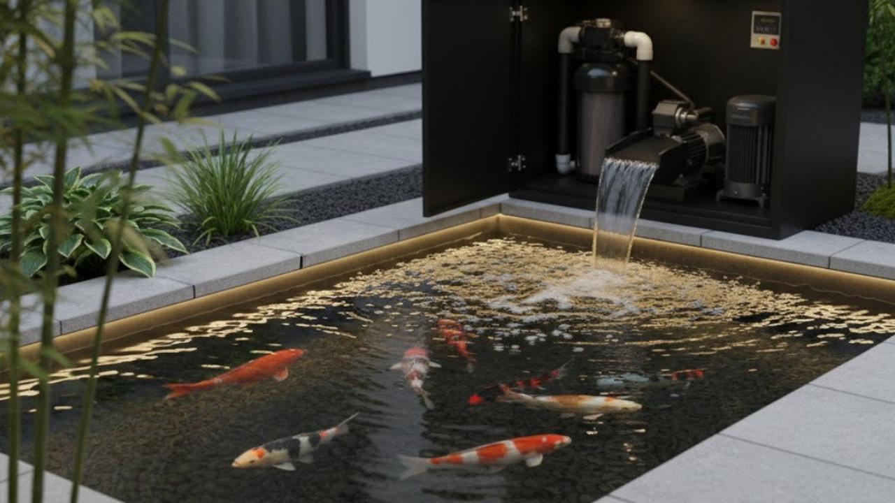 Ilustrasi Desain Kolam Ikan Minimalis