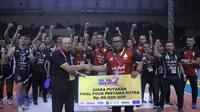 Jakarta LavAni Allo Bank menjuarai putaran pertama final four PLN Mobile Proliga 2023 di GOR Jatidiri, Semarang, Jumat (3/3/2023). (Dok. PBSI)