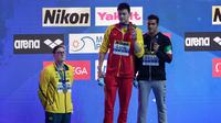 Pernang Australia, Mack Horton enggan berbagi podium dengan perenang Tiongkok, Sun Yang pada kejuaraan renang dunia di Korea Selatan (Ed JONES / AFP)