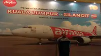 Peresmian peluncuran penerbangan Air Asia Kuala Lumpur-Silangit pada Kamis 2 Agustus 2018 (Foto: Liputan6.com/Maulandy R)