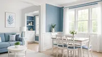 6 Model Gambar Rumah Nuansa Biru Putih, Tampilkan Kesan Bersih dan Elegan