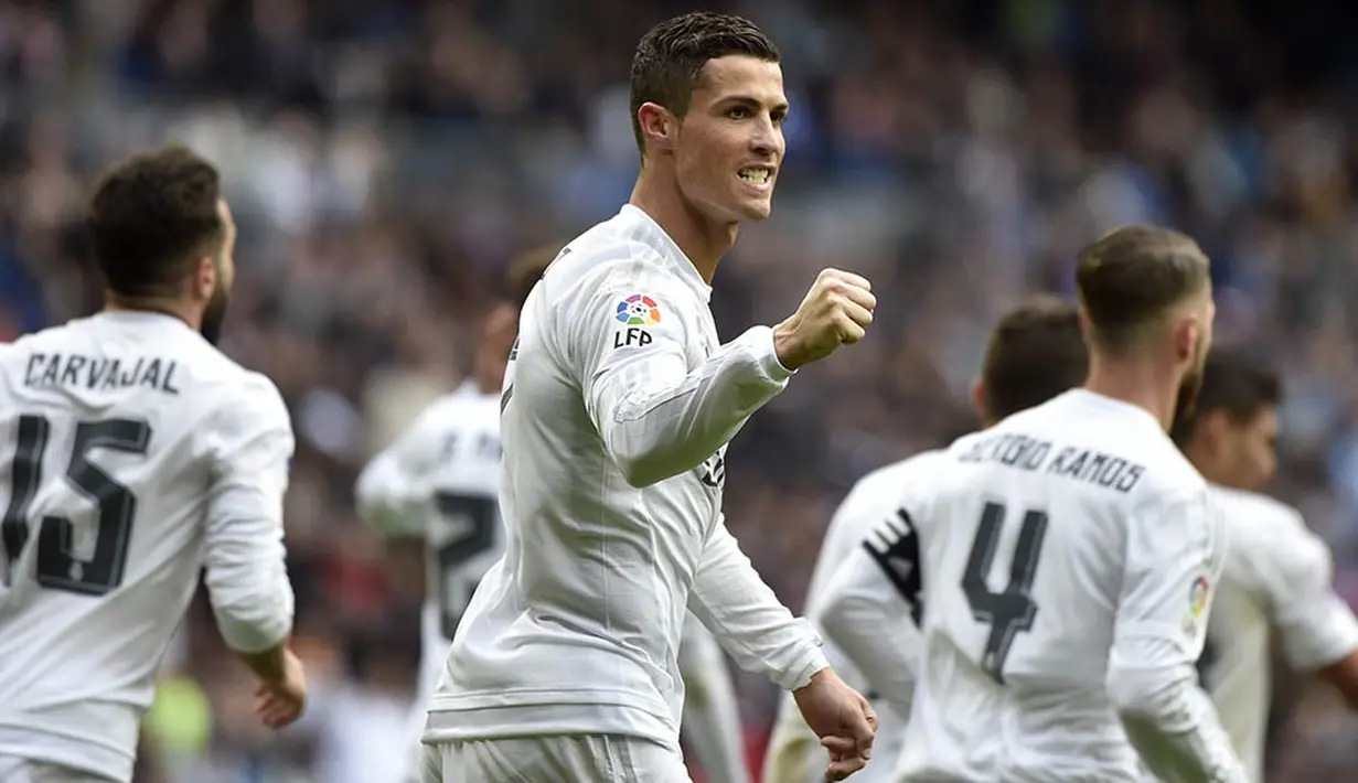 Namun Cristiano Ronaldo baru satu kali mempersembahkan Real Madrid gelar La Liga dan juga Piala Champions. (AFP/Gerard Julien)