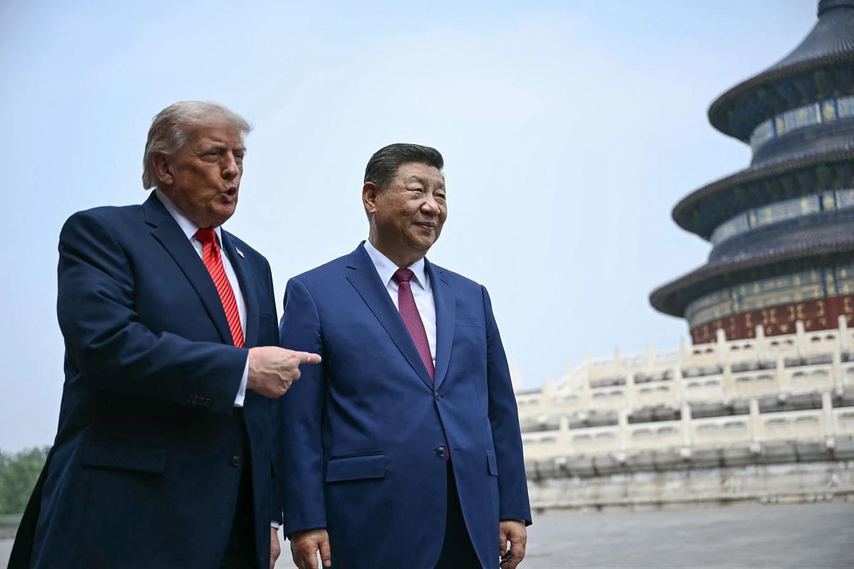 FOTO: Trump dan Xi Jinping Bahas Taiwan dan Perdagangan di Beijing