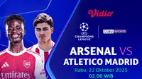 Saksikan Arsenal vs Atletico Madrid eksklusif di Vidio. (dok. vidio.com)