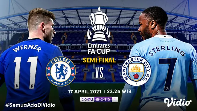 Streaming Piala FA Babak Semifinal di Vidio