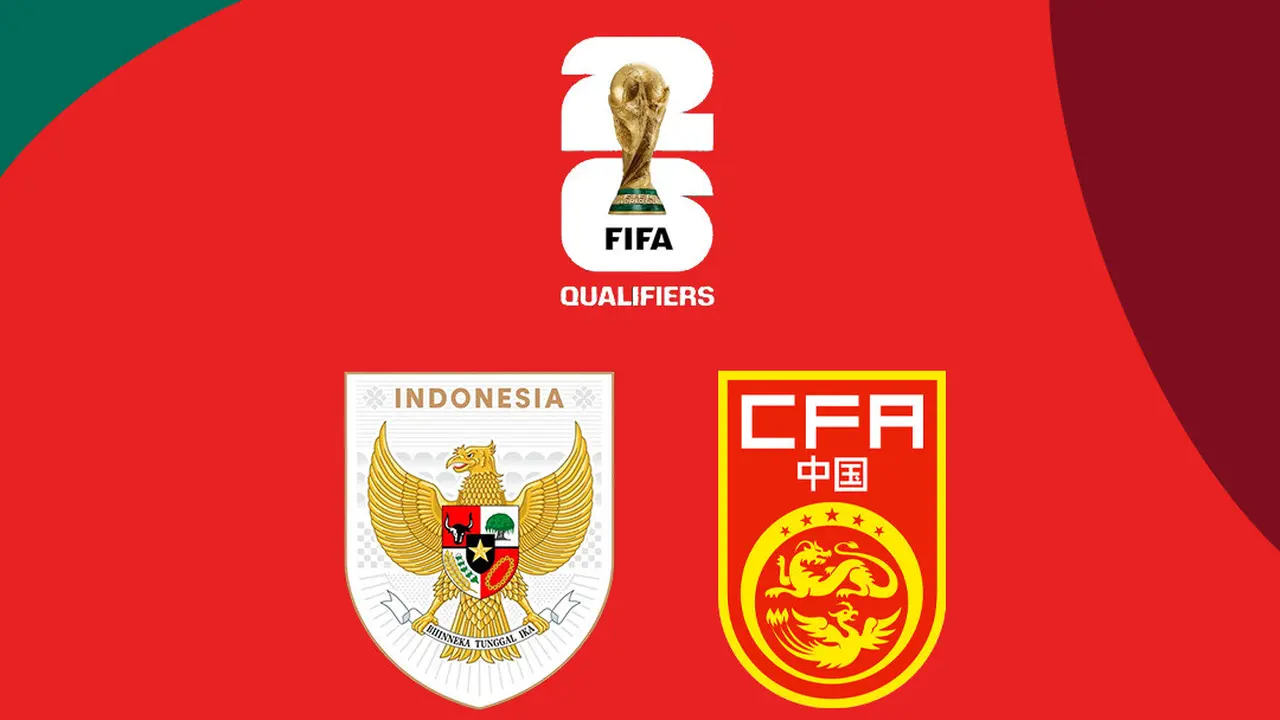 Kualifikasi Piala Dunia 2026 Zona Asia - Timnas Indonesia Vs China - Ilustrasi Logo