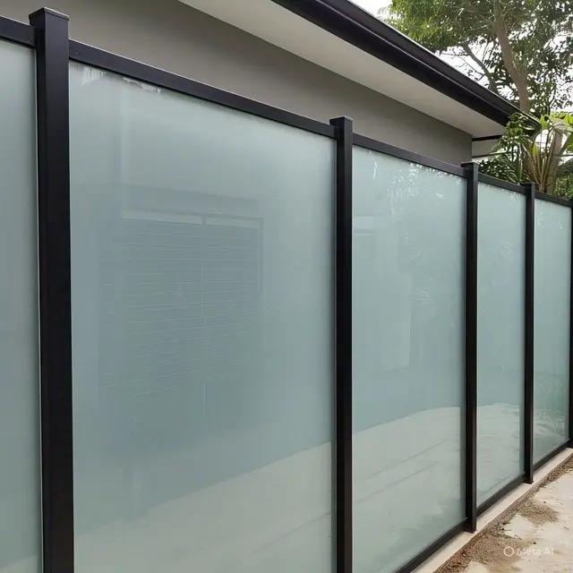 Desain Pagar Rumah Minimalis Modern, Gabungan Kaca Tempered dan Aluminium
