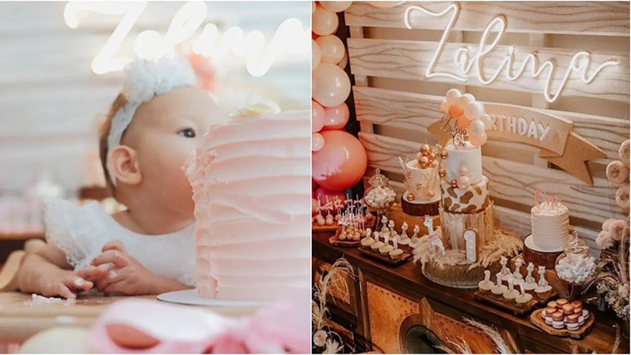 6 Momen Ulang Tahun ke-1 Anak Raisa, Dekorasinya Lucu dengan Tema Jerapah