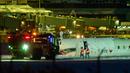 Dampak kecelakaan ini, Bandara Toronto ditutup selama 90 menit sebelum lalu lintas penerbangan dilanjutkan. (Geoff Robins/AFP)