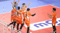 Putra PDAM Tirta Bhagasasi menjuarai Kejurnas Bola Voli Antarklub atau Livoli Divisi 1 setelah mengalahkan Lavani Bogor&nbsp;3-1 (25-19, 25-17, 23-25, 25-16) dalam laga final di GOR Debes, Tabanan, Bali, Minggu (2/10/2022). (foto: PBVSI)