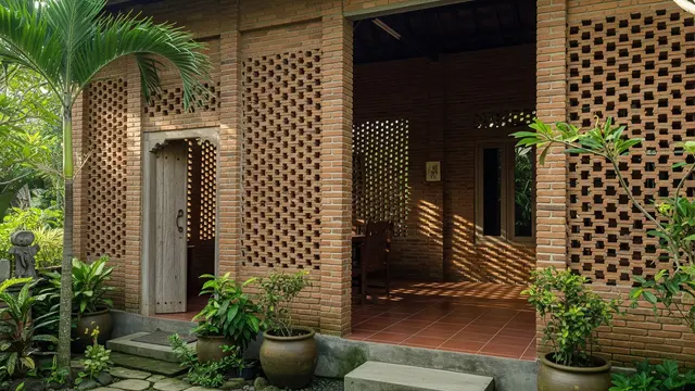 Rumah Bata Ekspos yang Adem untuk di Desa/Gemini AI