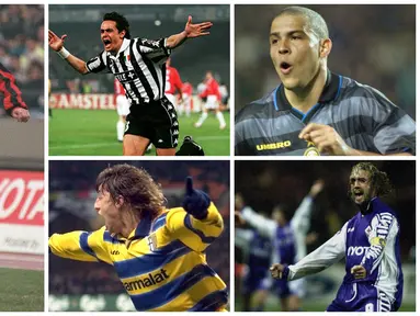 Tahun 90an merupakan era kejayaan bagi Serie A, seluruh bintang top dunia berebut untuk mentas di negeri spageti. Berikut 10 striker top yang bermain di Serie A era 90an.