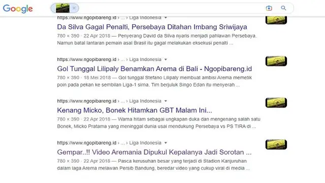 Gambar Tangkapan Layar Penelusuran Foto Menggunakan Situs Google Images.