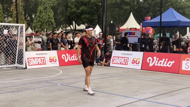 Antonio Blanco Jr dalam acara Vidio Sports Festival 2026 di Jakarta, Minggu (27/9/2026). (Liputan6.com/Nola Vemiliana)