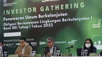 Investor Gathering: Penawaran Umum Berkelanjutan Obligasi Berwawasan Lingan Berkelanjutan Bank BRI Tahap 1 Tahun 2022. (Dok. BRI)